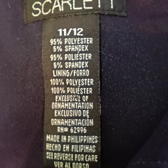 SCARLETT Women's Maxi Dress Large Navy Polyester Spandex Formal Embroidered - Picture 4 of 4